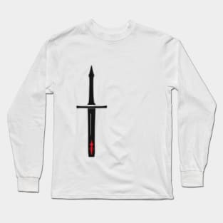 Sword Red Shadow Silhouette Anime Style Collection No. 352 Long Sleeve T-Shirt